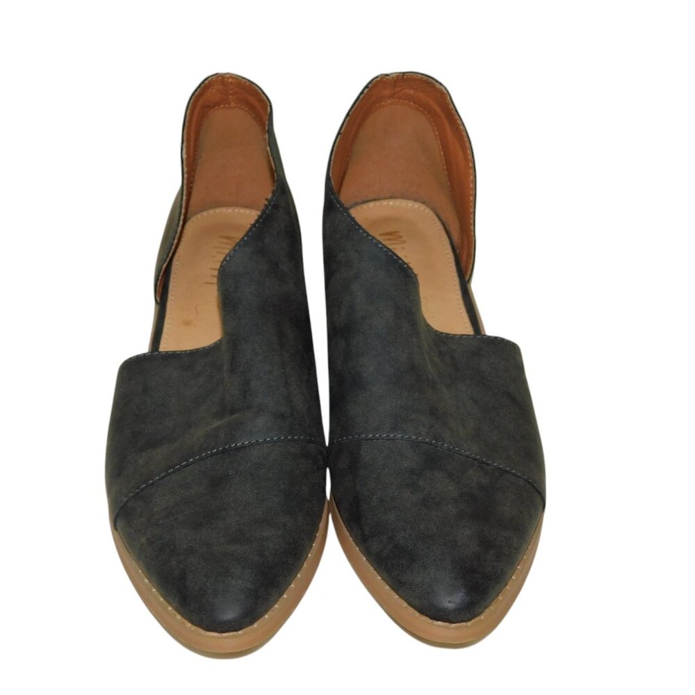 Mi.Mi Freya Leather Open Cutout Side Flats Shoes Size 7